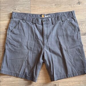 CARHARTT Relaxed Fit Gray Canvas Cargo Shorts Size 44 Workwear Streetwear